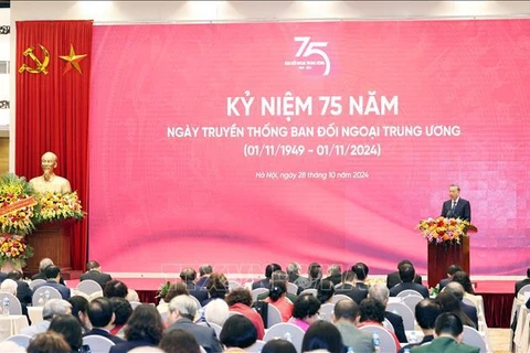 General Secretary of the Party Central Committee To Lam speaks at the ceremony. (Photo: VNA)