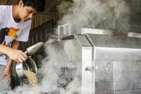 A small business owner processes coffee beans in Palangka Raya, Central Kalimantan, on November 6, President Prabowo Subianto's government has made MSMEs one of the pillars in the economic sector. (Photo: Antara)