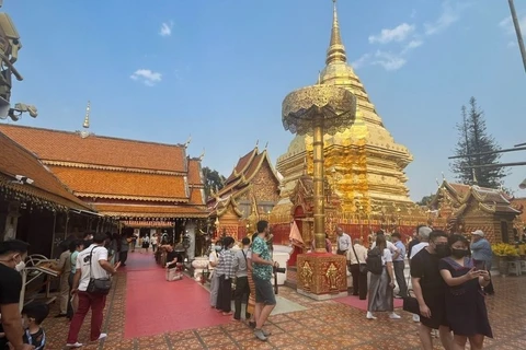 At Phrathat Doi Suthep pagoda in Thailand (Photo: VNA)