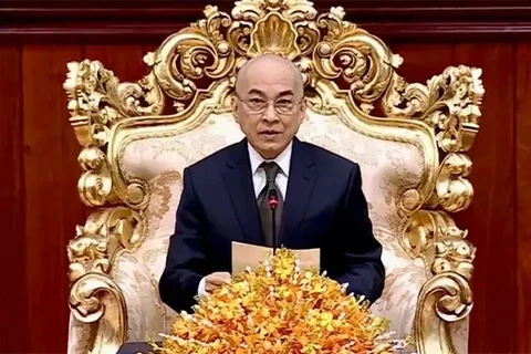 Cambodian King Preah Bat Samdech Preah Boromneat Norodom Sihamoni (Photo: AKP/VNA)