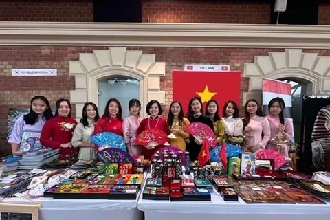 The Vietnamese booth at the fair (Photo: VNA)