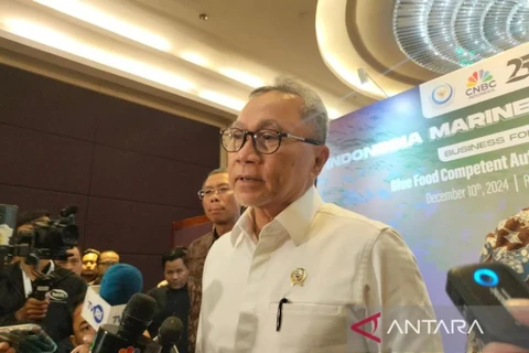 Indonesian Coordinating Minister for Food Affairs, Zulkifli Hasan, delivers a statement to the media in Jakarta on December 10. (Photo: ANTARA)