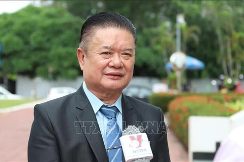 El presidente de la Asociación Vietnamita en Vientiane, Le Van Mui (Foto: VNA)