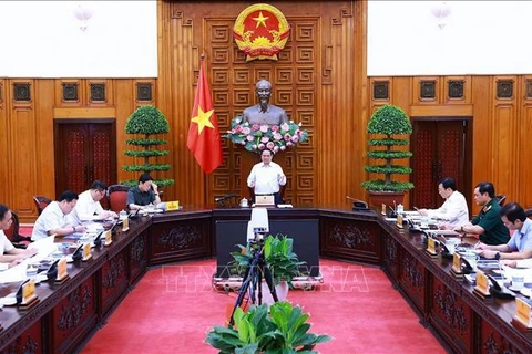 El primer ministro de Vietnam, Pham Minh Chinh, preside la cita. (Foto: VNA)