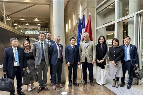 Representantes del Ministerio de Transporte de Vietnam y AFD (Foto: VNA)