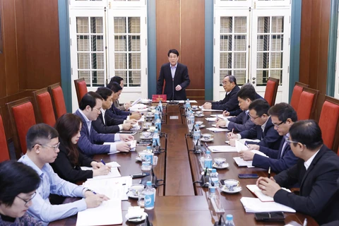 El presidente de Vietnam, Luong Cuong, interviene en la reunión (Foto: VNA)