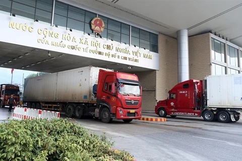 Porte frontière internationale n°2 de Kim Thành dans la province de Lao Cai. (Photo : VNA)