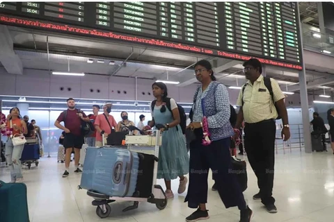 Les touristes indiens arrivent à l’aéroport de Suvarnabhumi. (Photo : bangkokpost.com)