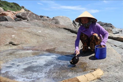 L'ancien champ de production de sel de Sa Huynh découvert à Quang Ngai. Photo : VNA