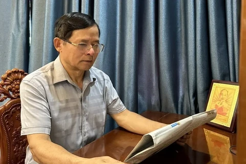 Bach Cong Tien, ancien président du Comité populaire du district de Ba Vi, à Hanoï. Photo : VNA