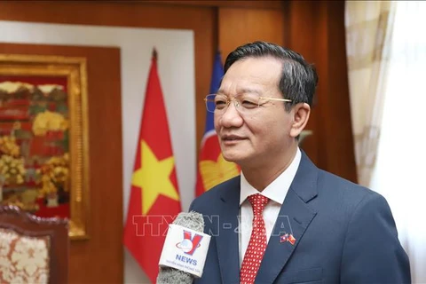 L'ambassadeur du Vietnam au Laos, Nguyen Minh Tam. Photo : VNA