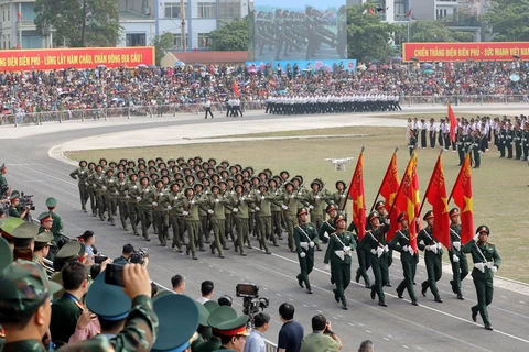 Ensayo del desfile militar. (Fuente: VNA)