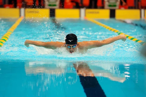 阮光瞬获得男子200米蝶泳金牌。图自越通社