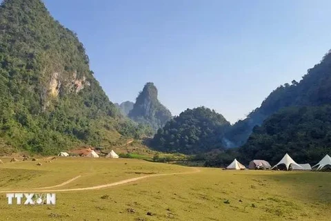 弘扬高平山水UNESCO全球地质公园的价值。图自越通社