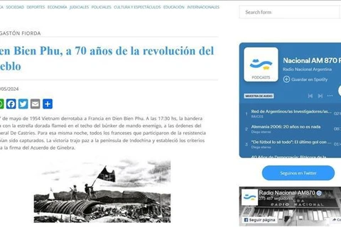  La Radio nationale argentine salue la Victoire de Dien Bien Phu. Photo: VNA
