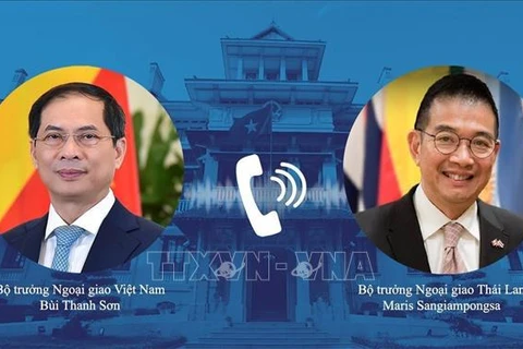 越南外交部长裴青山与泰国外长马立斯·萨年蓬通电话