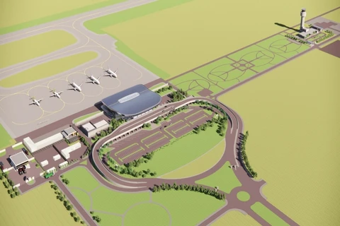 Blueprint of Quang Tri airport. (Photo: baochinhphu.vn)