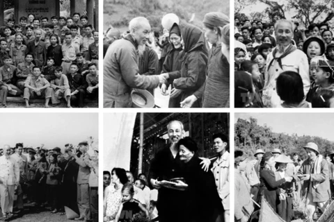 President Ho Chi Minh with people from all walks of life (File Photos. Source: VNA) 