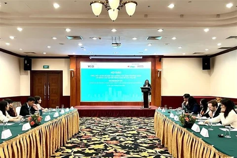 Participants at the workshop on advancing partnership toward green growth and women's economic empowerment. (Photo: VNA)