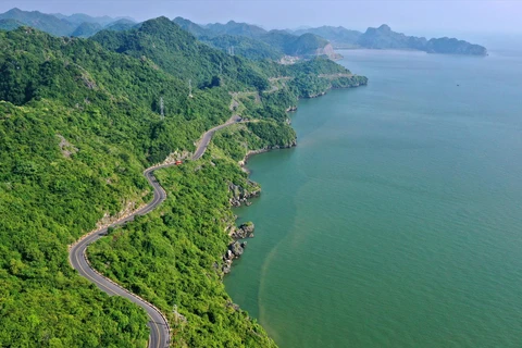 A smooth ride down the coastal road on Cat Ba Island