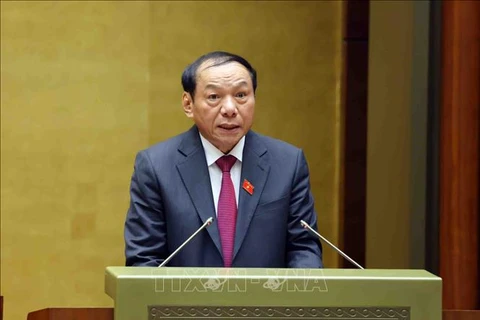 Minister of Culture, Sports, and Tourism Nguyen Van Hung speaks at the session. (Photo: VNA)