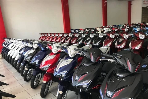 A showroom selling new motorbikes in Hai Duong city. (Photo of courtesy of haiduongtv.com.vn)