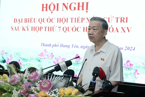 State President To Lam speaks at the meeting (Photo: VNA)