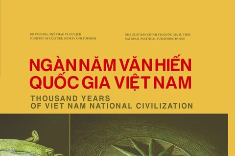 The Vietnamese-English book titled “Thousand Years of Vietnam National Civilisation” featuring national treasures. (Photo: nxbctqg.org.vn)