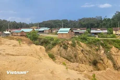 An area often hit by earthquakes in Kon Plong district, Kon Tum province (Photo" VNA)