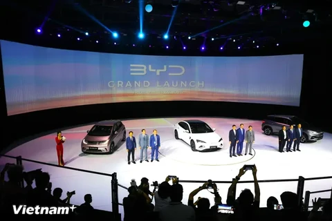 the EV maker BYD introduces its brand with three key lines on July 18 in HCM City (Photo: VNA)