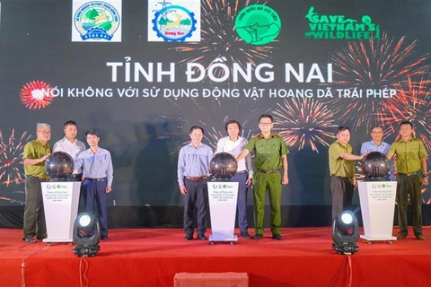 The workshop to kick off a series of activities under the theme of “Dong Nai povince says 'no' to the illegal use of wildlife” on August 23 (Photo: VNA)