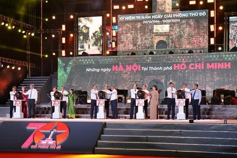 The "Hanoi Days in Ho Chi Minh City" programme kicks off in Nguyen Hue Pedestrian street in the southern metromolis on August 23. (Photo: VNA)