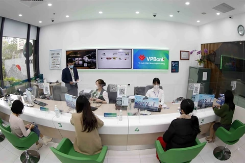 A VPBank office in Hanoi. VPBank is among major private banks that have reduced interest rates and offered prefential loan packages for customers affected by Typhoon Yagi. (Photo: VNA)