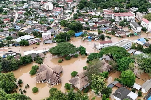 The flood situation in Thailand (Photo: bangkokpost.com)