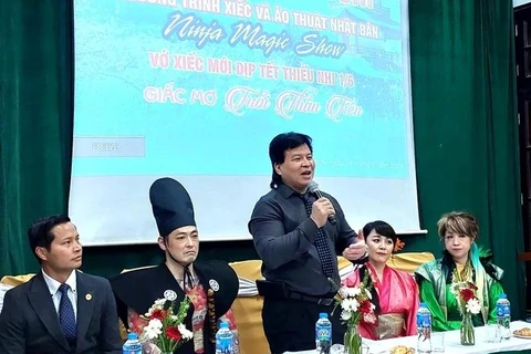 Director of Vietnam Circus Federation Tong Toan Thang speaks at the press conference (Photo: VietnamPlus)