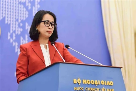 La portavoz del Ministerio de Relaciones Exteriores de Vietnam, Pham Thu Hang (Fuente: VNA)