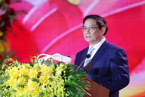 El primer ministro Pham Minh Chinh en el evento (Fuente: VNA)