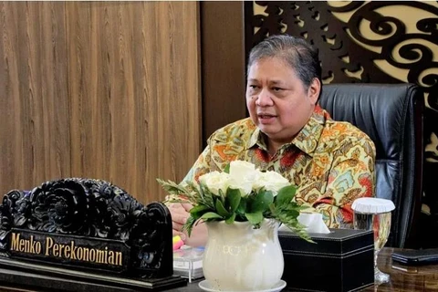 El ministro coordinador de Asuntos Económicos de Indonesia, Airlangga Hartarto (Fuente: ANTARA)