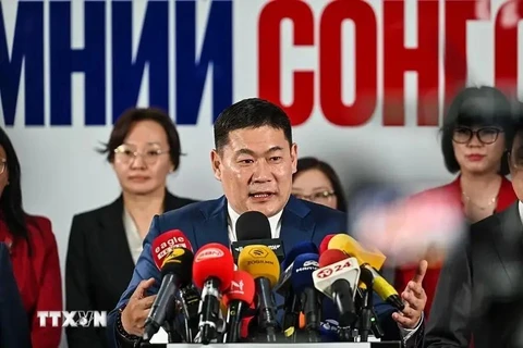 El presidente del Partido Popular de Mongolia (PPM), Luvsannamsrain Oyun-Erdene. (Fuente: Aaljazeera/VNA)