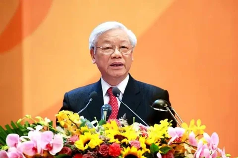 El secretario general del Partido Comunista de Vietnam, Nguyen Phu Trong, en un evento. (Funete: VNA)