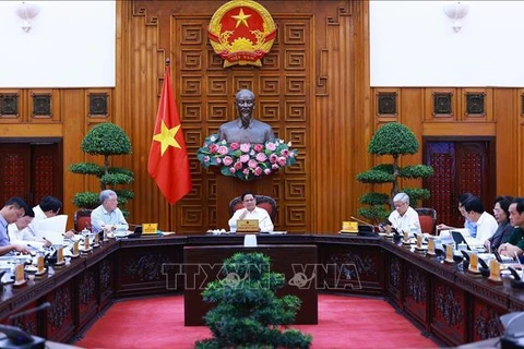 El primer ministro Pham Minh Chinh en el evento. (Fuente: VNA)