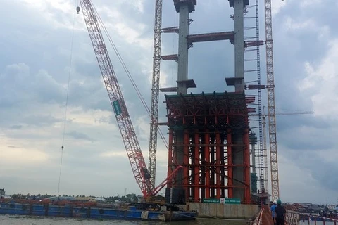 Projet de pont Rach Mieu 2 dans la province de Ben Tre. Photo : VGP