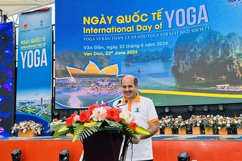 L'ambassadeur indien au Vietnam, Sandeep Arya, présent à l'événement. Photo: VNA