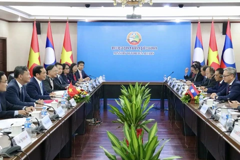 Panorama de la 11e consultation politique au niveau de ministre des Affaires étrangères Vietnam-Laos. Photo: ministère des Affaires étrangères