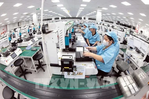 The processing and manufacturing sector takes the lead in attracting foreign direct investment (FDI), accounting for 64.2% of the 27.26 billion USD recorded as of October 31. (Photo: VNA)