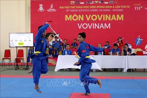 Within the framework of the ongoing 13th ASEAN Schools Games, Vovinam will run from June 3-5 with 10 sets of medals for sparring events. (Photo: VNA)