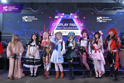 Contestants participating in a Cosplay contest within the framework of the International Game Exhibition 2024 (Vietnam GameVerse 2024) in Ho Chi Minh City (Source: Organiser) 