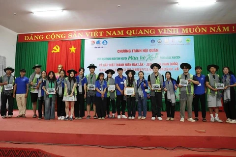 Vietnamese, Korean youths join hands in green summer campaign in Dak Lak (Photo: VNA)