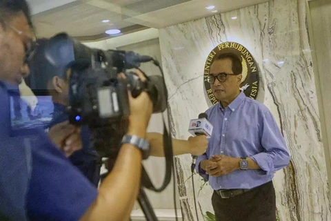 Indonesian Transportation Minister Budi Karya Sumadi speaks to BTV after hosting a visit from B-Universe's top brass at his Jakarta office on September 3, 2024. (Photo: jakartaglobe.id) 