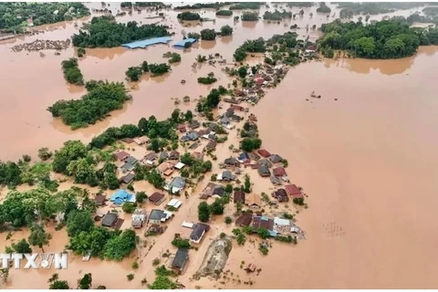 A northern province of Laos affected by Typhoon Yagi (Photo: VNA)